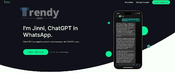 طريقة استخدام Chat GPT على واتساب باستخدام Jinni AI